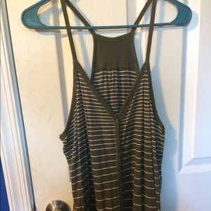 Button down stripped tank top